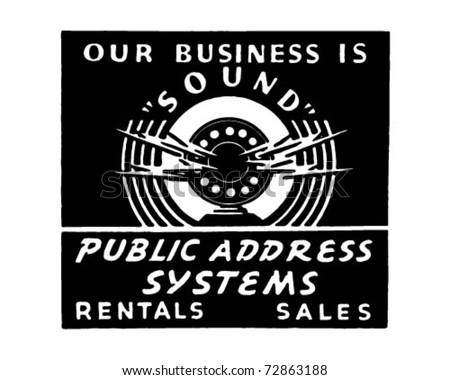 Public Address System - Retro Ad Art Banner