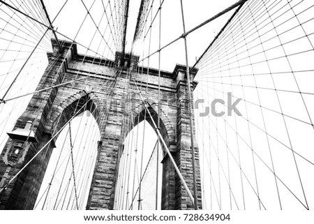 New York, view of the Brooklyn Bridge
