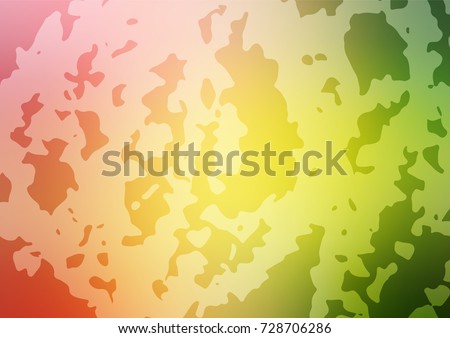 Light red, green, yellow vector abstract doodle wallpaper. Doodle illustration made by child in Origami style with gradient. The elegant pattern can be used as a part of a brand book.