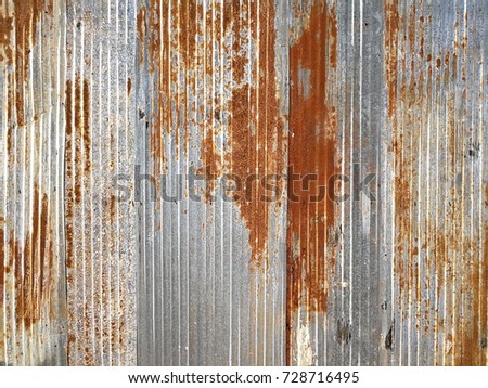 Old rusted galvanized texture background Royalty-Free Stock Photo #728716495