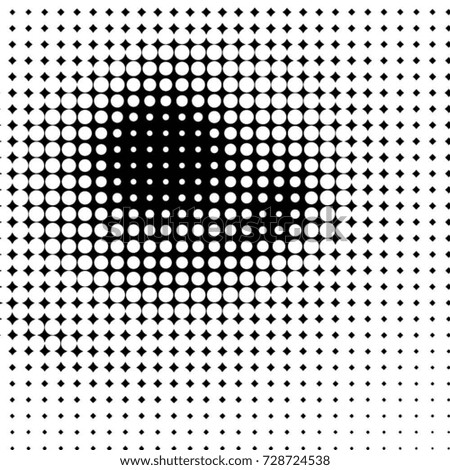 Abstract grunge grid polka dot background pattern. Spotted black and white vector line illustration
