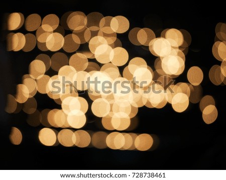 Abstract golden light blur spots
