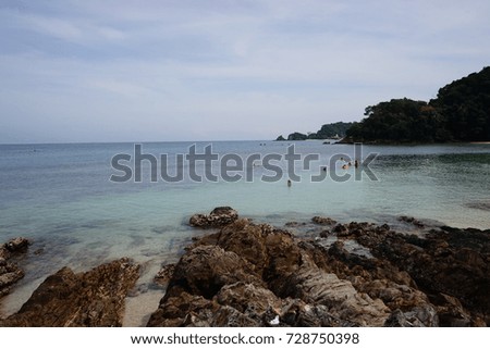 beauty view on snorkeling place in island