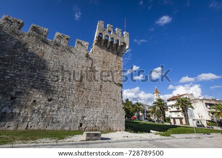 Castle and fortress Kamerlengo (Gradina Kamerlengo) in Trogir, Croatia. It was built by the Republic of Venice