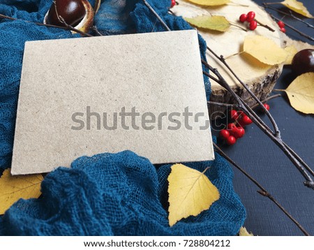 autumn paper for ideas. concept empty craft paper