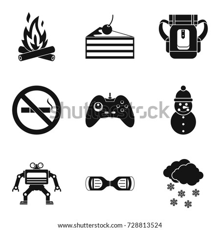 Modern children icons set. Simple set of 9 modern children vector icons for web isolated on white background
