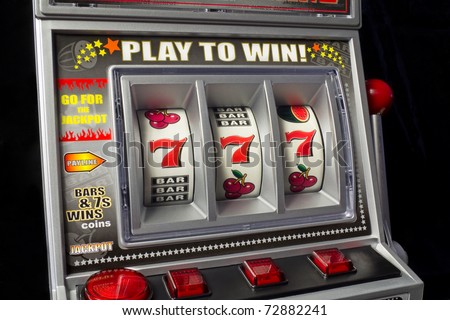 slot machine with three times seven Royalty-Free Stock Photo #72882241
