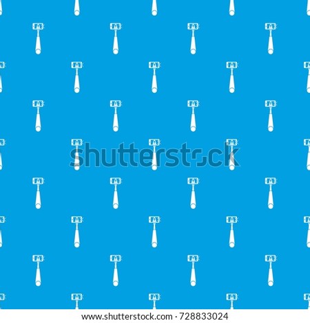 Selfie stick with mobile phone pattern repeat seamless in blue color for any design. Vector geometric illustration