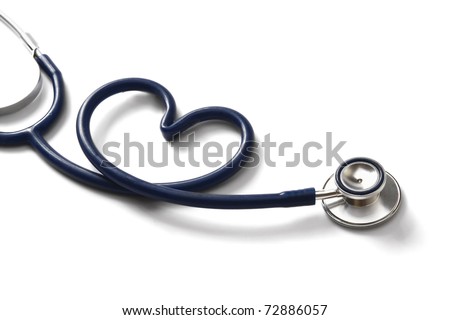 A stethoscope in the form of a heart Royalty-Free Stock Photo #72886057