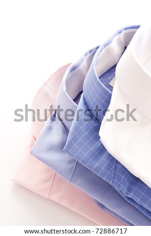 Stylish image of four shirt collars