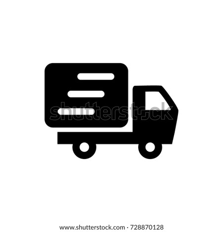 delivery truck icon vector isolated on white background