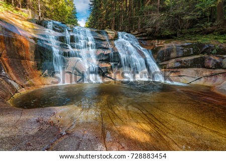 The Mumlava waterfall