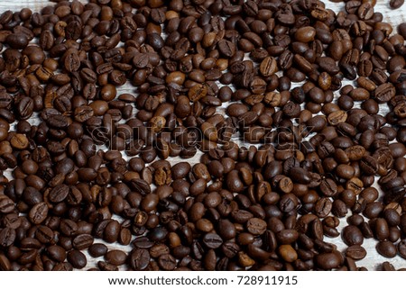 A lot of fragrant fresh coffee beans