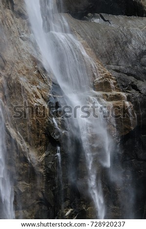 Detail of Upper Yosemite Falls: Yosemite National Park, California, USA