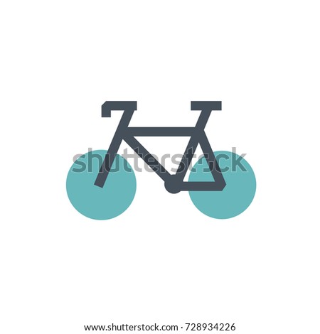 bike icon vector. bike flat style design