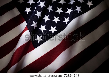 American Flag close up for background