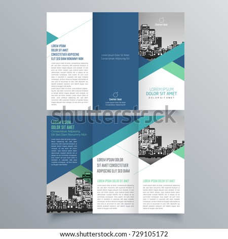 Brochure design, brochure template, creative tri-fold, trend brochure Royalty-Free Stock Photo #729105172