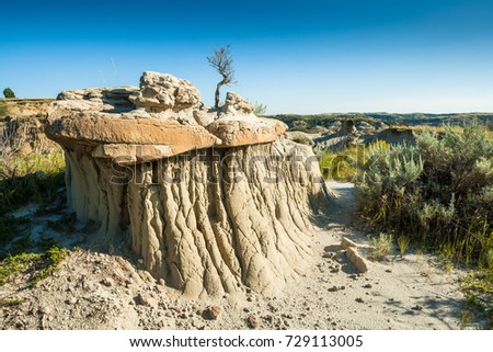 Erosion at Theodore Roosevelt National Park, North Unit, ND, USA