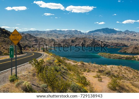 Lake Mohave at Lake Mead National Recreation Area near Bullhead City, Arizona, USA Royalty-Free Stock Photo #729138943