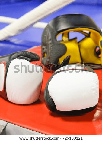 The image of a boxing gloves