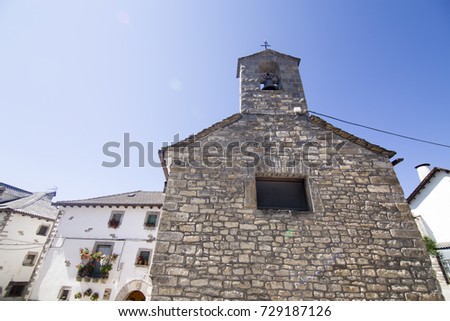 Burau village in Huesca Aragon Spain The chapel