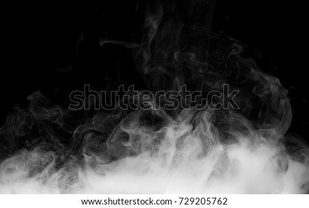 smoke on the black background on the black background