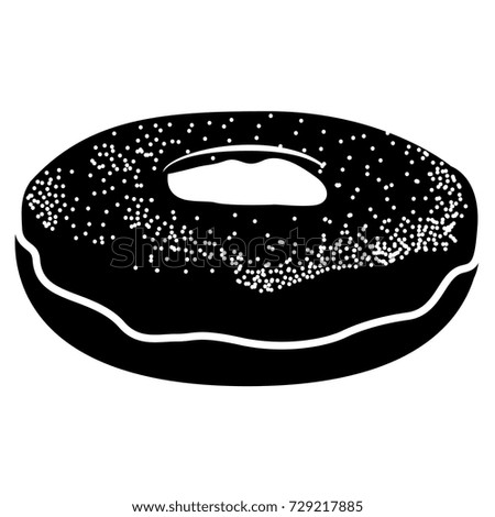 Isolated donut on a white background, Vector illustration