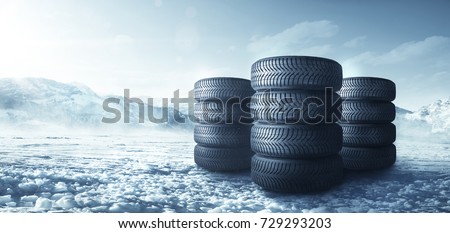 winter tires Royalty-Free Stock Photo #729293203