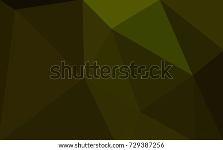 Dark Green, Yellow vector abstract textured polygonal background. Blurry triangle design. Pattern can be used for background.