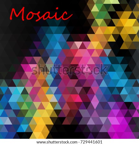Colorful background mosaic, an abstraction. Stained glass