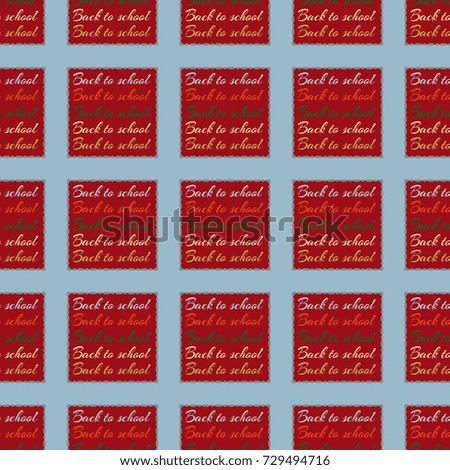 Back to school, new seamless pattern for background. Decorative backdrop can be used for wallpaper, pattern fills, web page background, surface textures. Memphis style for fashion