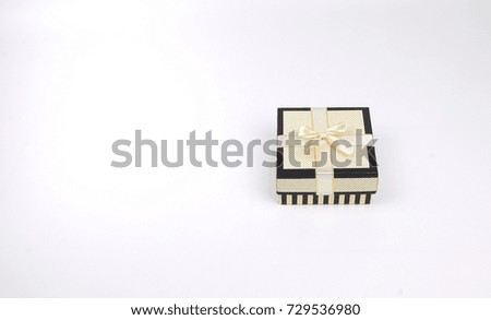 Present gift box isolated on white background