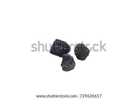 Tektites stone from China isolated on white