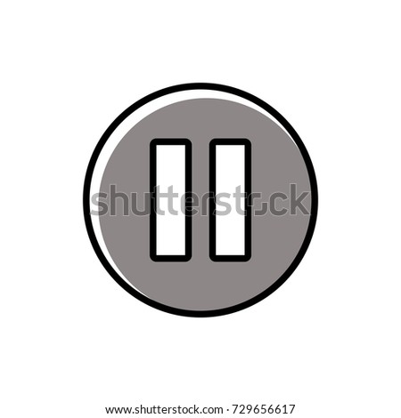 Pause button icon vector illustration