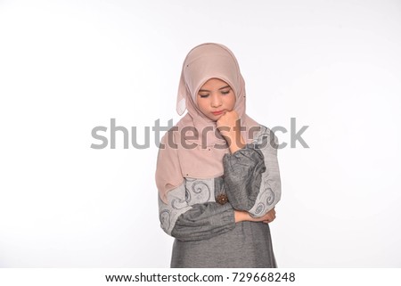 Woman hijab expression