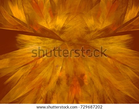Abstract fractal background toned in yellow color.Design element for book covers, presentations layouts, title and page backgrounds. Digital collage. Raster clip art.