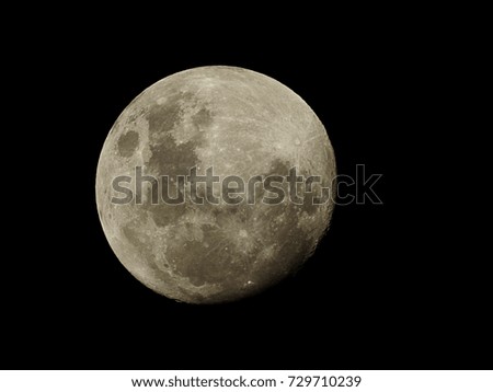 Moon surface / The Moon is an astronomical body that orbits planet Earth, being Earth's only permanent natural satellite