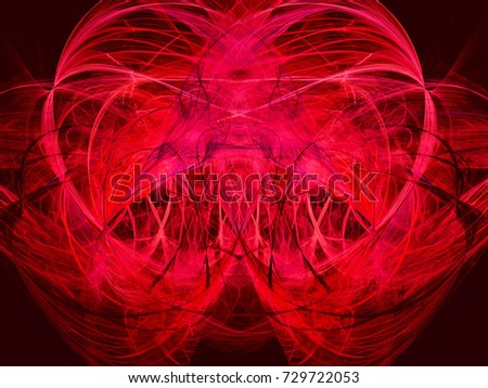 Abstract fractal background toned in red color.Design element for book covers, presentations layouts, title and page backgrounds. Digital collage. Raster clip art.