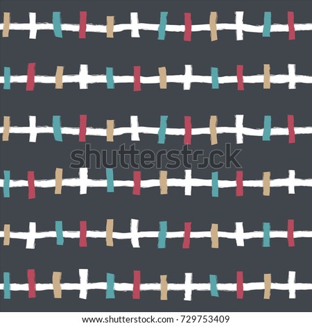 Vector illustration of seamless pattern with stripes.