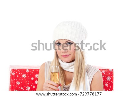picture of beautiful woman with glass of wine