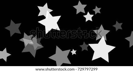 Star Falling Confetti Print. Vector Background for Birthday Party, Celebration, Festival. Vector illustration. Perfect For Logo, Banner, Icon. Dark Background With White Stars.