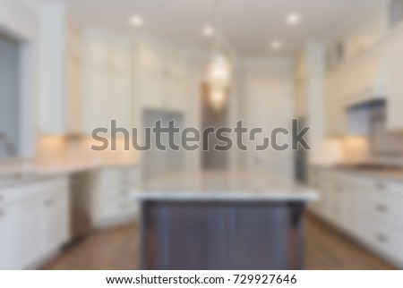 kitchen blur abstract background design interior apartment