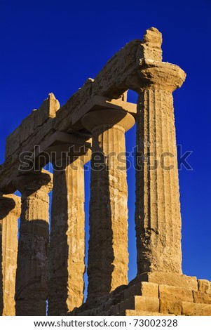 Italy, Sicily, Agrigento, Greek Temples Valley, Juno Temple (480-420 b.C.)