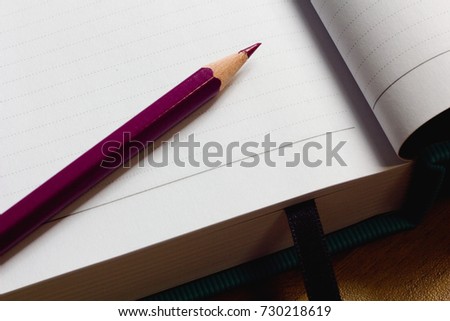 Diaries year 2018, stationery, pencil, office supplies for corporate background