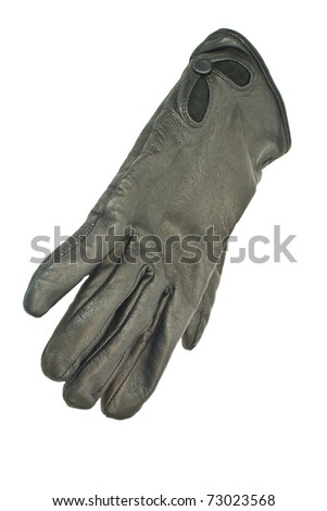 Black women glove isolated on a white background