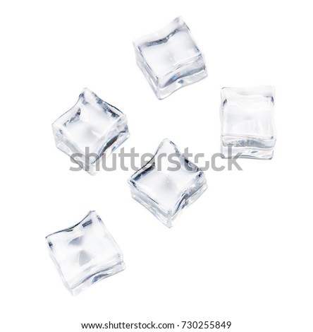 Isolated ice on white background Royalty-Free Stock Photo #730255849