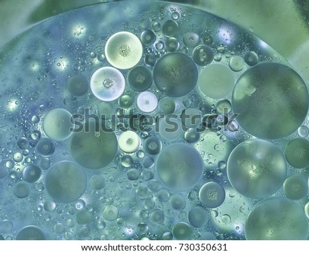 Bluegreen Water and Oil Macro Photography