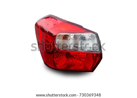 Car headlights isolated from white. Royalty-Free Stock Photo #730369348