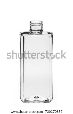 empty bottle cosmetic packaging on a white background