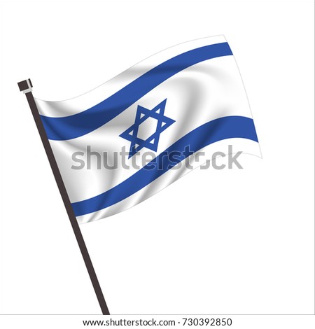 Flag of Israel. Israel Icon vector illustration,National flag for country of Israel isolated, banner vector illustration. Vector illustration eps10.